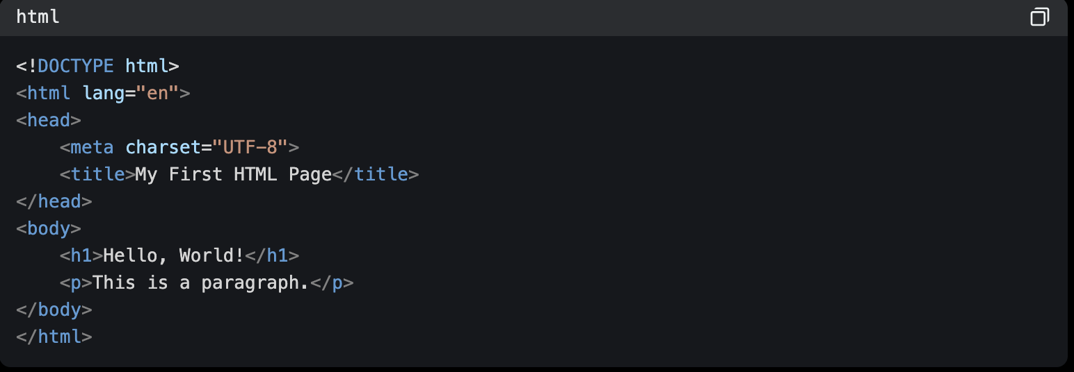 basic start html